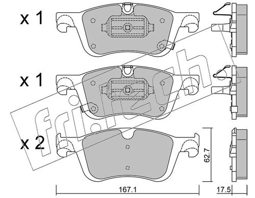 fri.tech. 1365.0 Brake Pad Set, disc brake