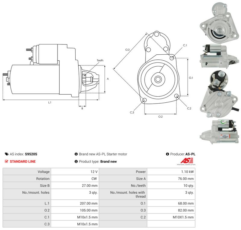 This part match OEM code: 1011330