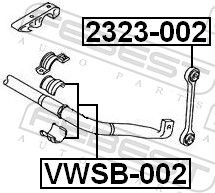 FEBEST 2323-002 Link/Coupling Rod, stabiliser bar