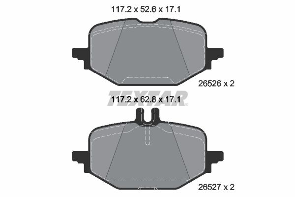 TEXTAR 2652601 Комплект гальмівних накладок, дискове гальмо