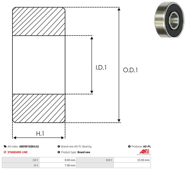 AS-PL ABE9010(BULK) Bearing