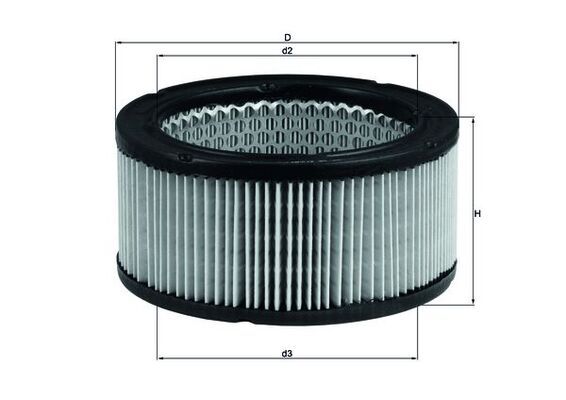 Product Image - Luchtfilter - LX213 - KNECHT