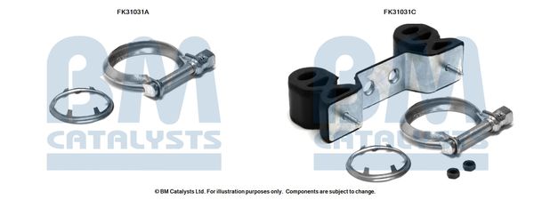 BM CATALYSTS szerelőkészlet, katalizátor FK31031