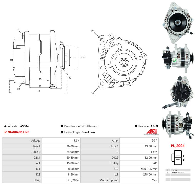 Generaator, AS-PL A5004