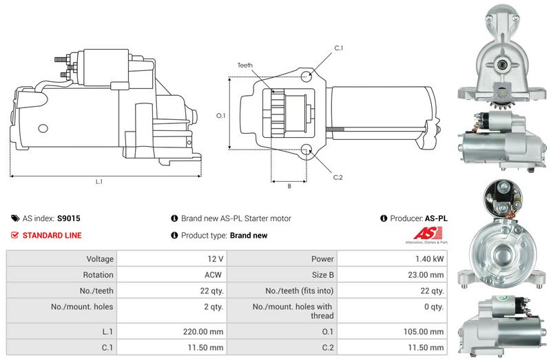AS-PL S9015 Starter