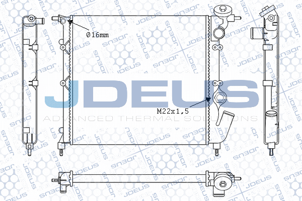 JDEUS hűtő, motorhűtés M-0230251