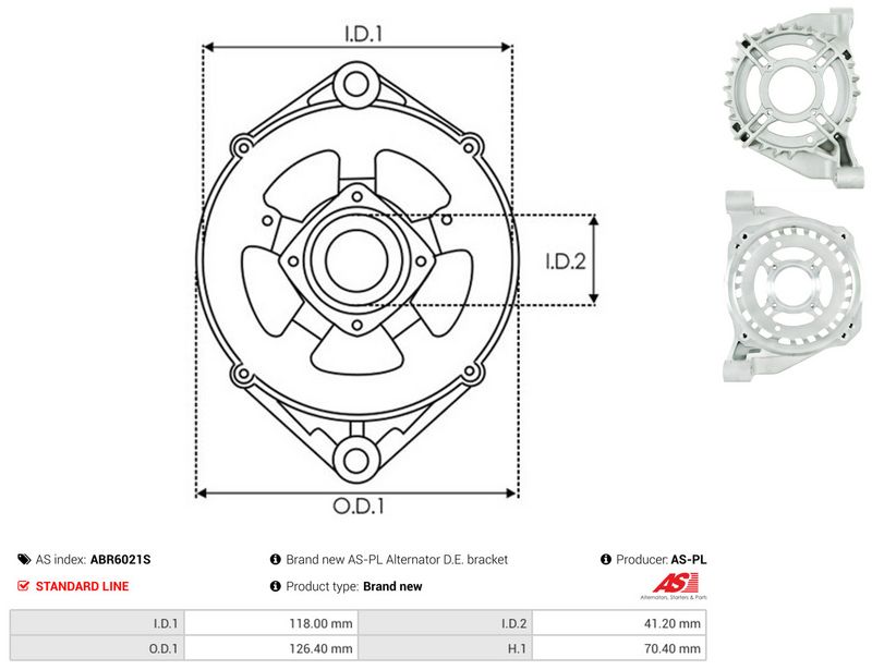 AS-PL ABR6021S Protective Cap, alternator