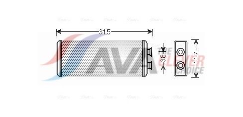 AVA Clever Choice JR6055 - Heat Exchanger, interior heating