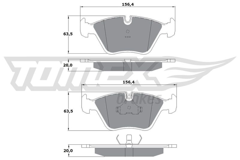 TOMEX Brakes fékbetétkészlet, tárcsafék TX 10-69