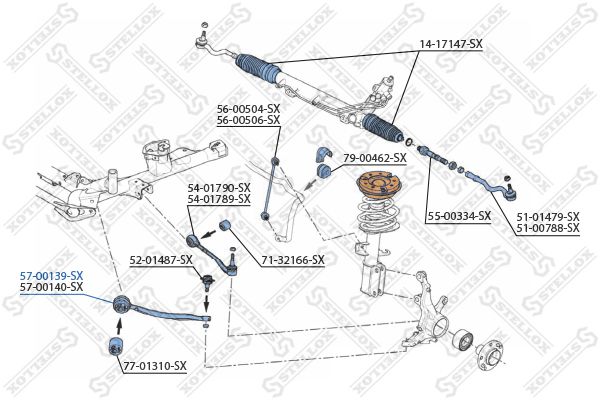 STELLOX 57-00139-SX Control/Trailing Arm, wheel suspension