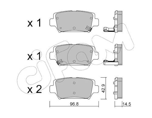 Set placute frana,frana disc 822-1240-0 CIFAM