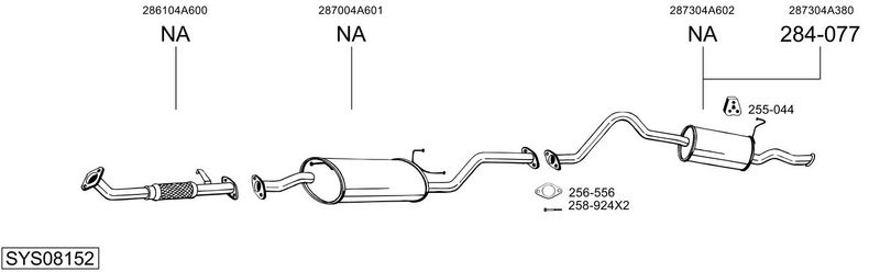 SISTEM DE ESAPAMENT BOSAL SYS08152