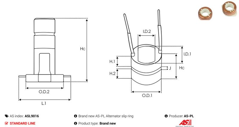 Rõngas, generaator, AS-PL ASL9016