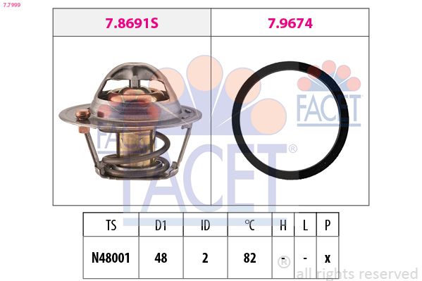 FACET Thermostaat, koelvloeistof 7.7999