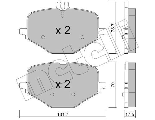 Plaquettes+de+frein+à+disque METELLI 22-1309-0