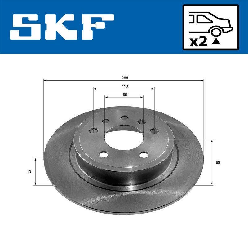 SKF VKBD 90525 S2 Brake Disc