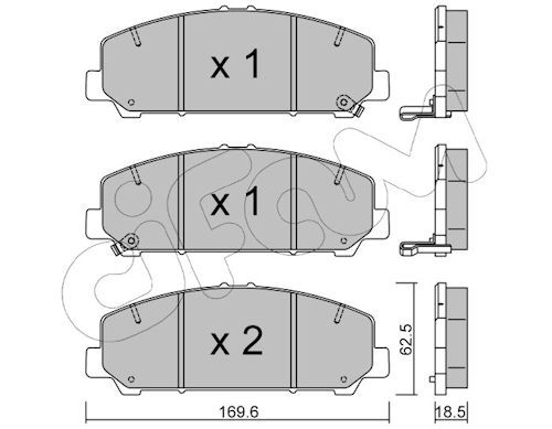 Set placute frana,frana disc 822-1046-0 CIFAM