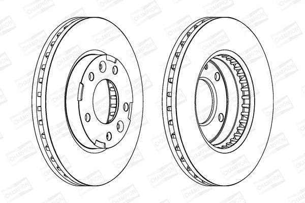 CHAMPION KIA диск гальмівний передній Carnival 99-
