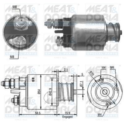 Магнітний перемикач, стартер, Meat & Doria 46020