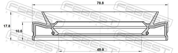 FEBEST 95HEY-50791118L Shaft Seal, differential