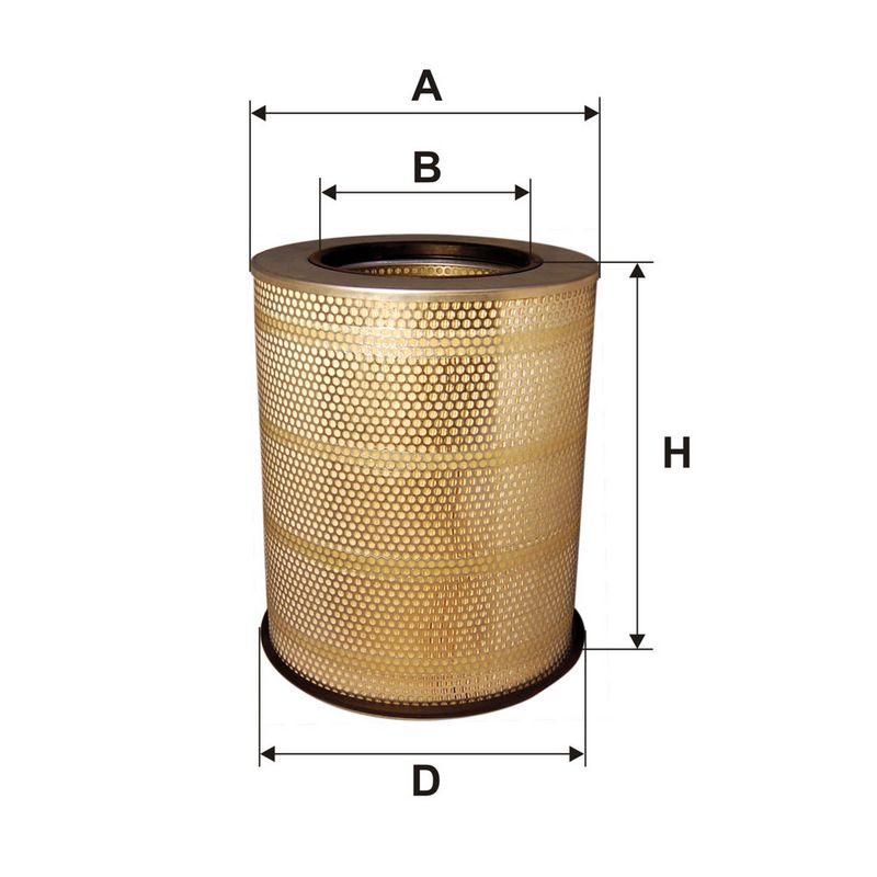 Luchtfilter (patroon) past: VOLVO FH, FH II, FH12, FM, FM II, FM12, FMX D11C370-D13H520 08.93-