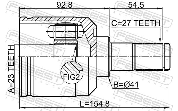 FEBEST 1211-SANFEBBR Joint Kit, drive shaft