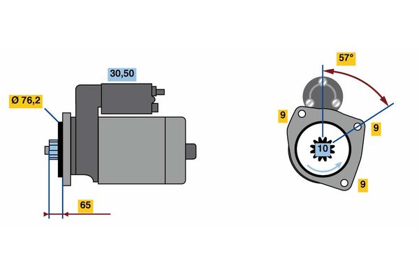 BOSCH 0 986 021 870 Starter