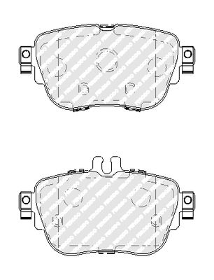 Комплект гальмівних накладок, дискове гальмо, Ferodo FDB5032