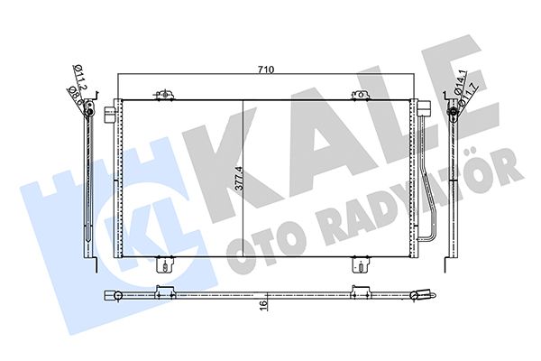 Конденсатор, система кондиціонування повітря, Kale Oto Radyatör 345560