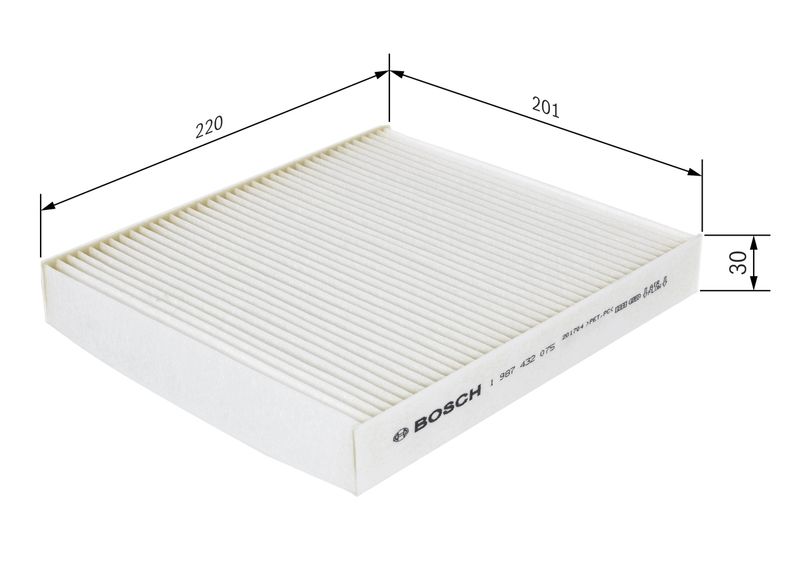 BOSCH 1 987 432 075 Filter, cabin air