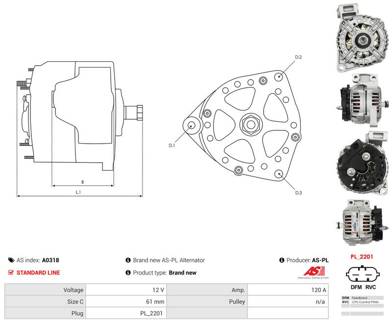 AS-PL A0318 Alternator