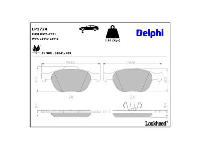 DELPHI LP1724 Brake Pad Set, disc brake