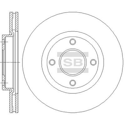 Диск гальмівний NISSAN TIIDA C11 передн. (вир-во SANGSIN) Sangsin Brake SD4238