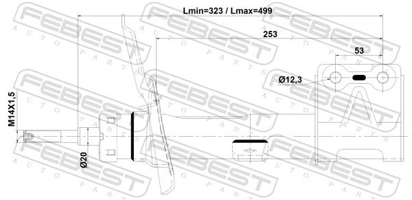FEBEST 25110-007FL Shock Absorber