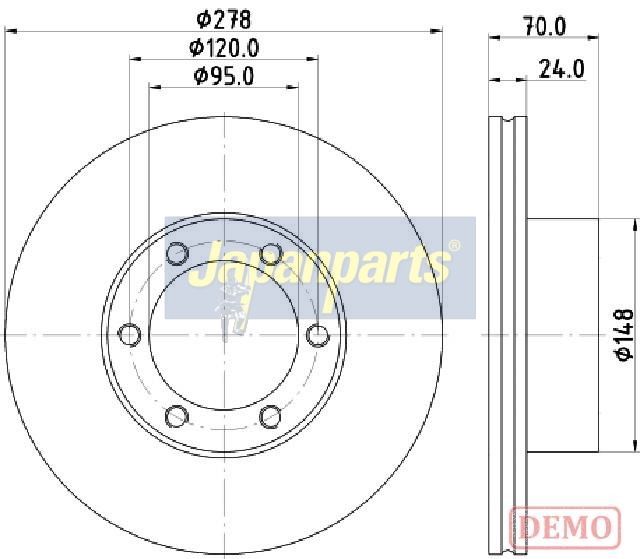 спирачен диск JAPANPARTS
