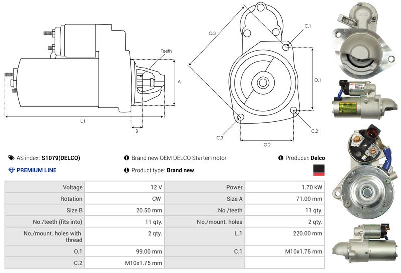 AS-PL S1079(DELCO) Starter