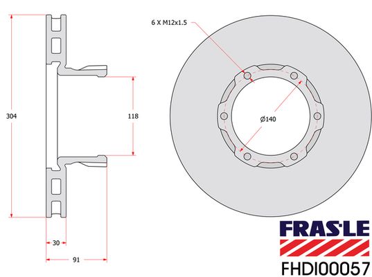 Brzdový kotouč FHDI00057