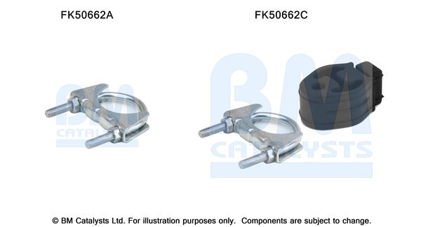BM CATALYSTS szerelőkészlet, kipufogócső FK50662