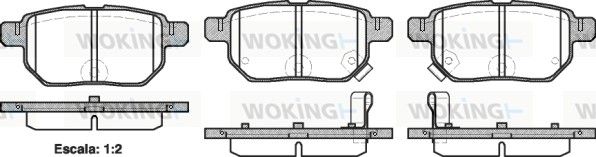 Колодки гальмівні, задні, Toyota Auris, Corolla, IQ, Yaris; 1.0-2.0, 01-