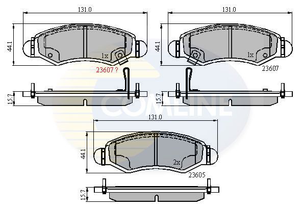 Комплект гальмівних накладок, дискове гальмо Comline CBP31297