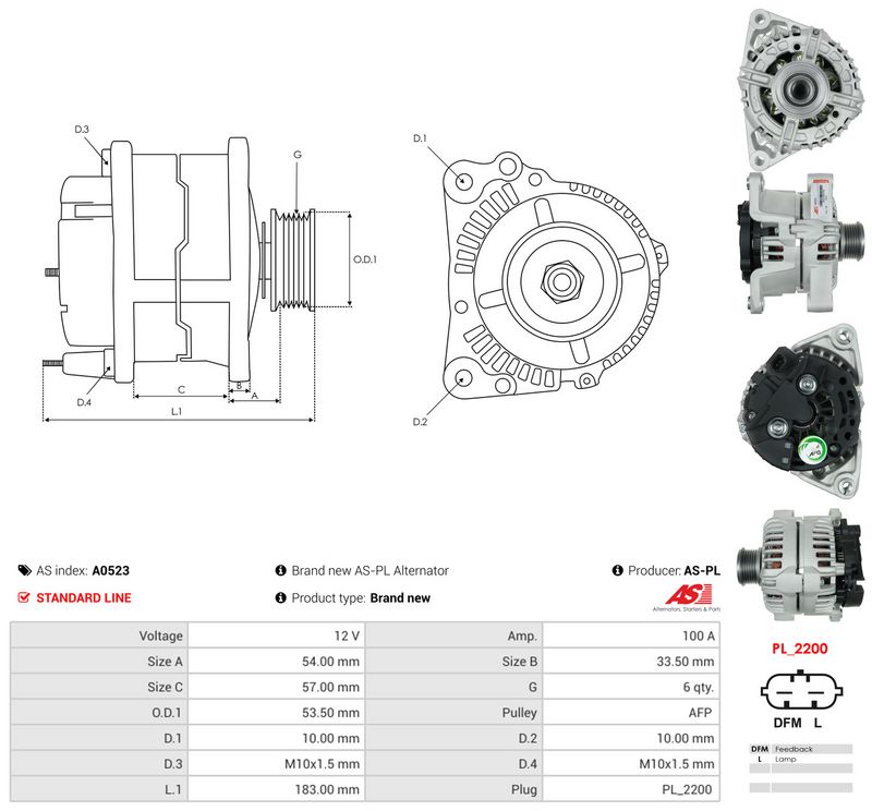 Generaator, AS-PL A0523