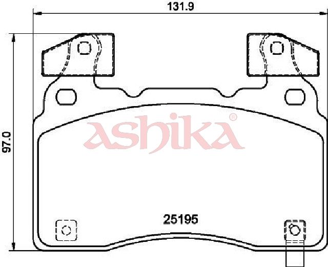 ASHIKA 50-00-0419 Brake Pad Set, disc brake