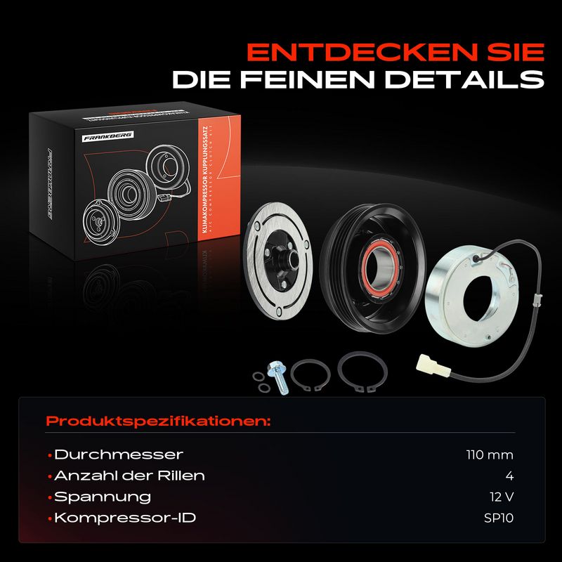 Frankberg 5481FB0045159 Magnetic Clutch, air conditioning compressor