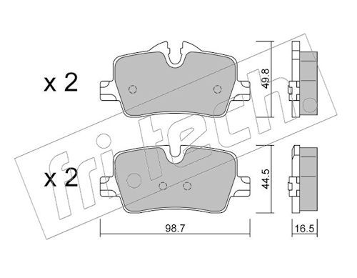 fri.tech. 1264.0 Brake Pad Set, disc brake