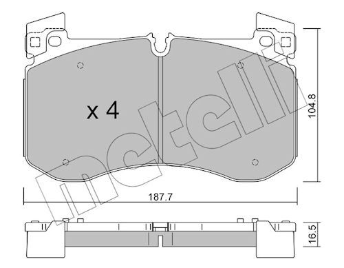 Plaquettes+de+frein+à+disque METELLI 22-1308-0