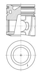 Product Image - Zuiger - 41728610 - KOLBENSCHMIDT