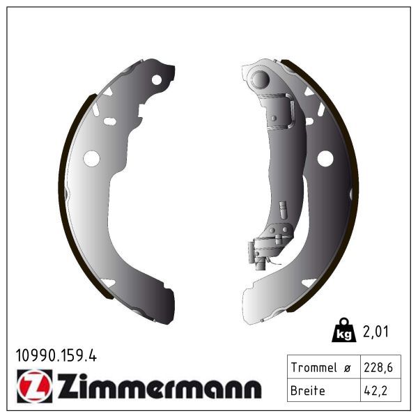 комплект спирачна челюст ZIMMERMANN