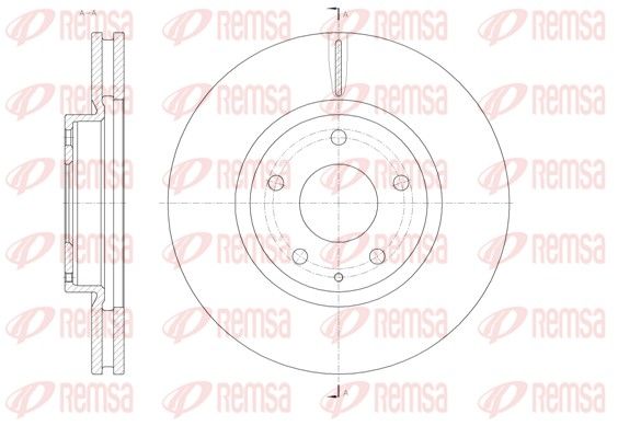 REMSA MAZDA Диск гальмівний передній Mazda 6 12-,CX-5 11-