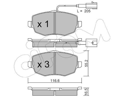 Set placute frana,frana disc 822-528-1 CIFAM