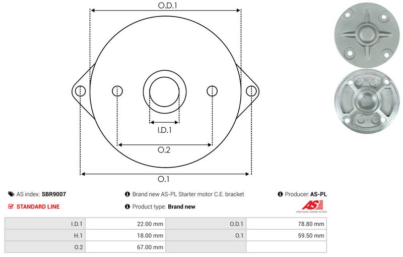 Starterikaas, Karburaator, AS-PL SBR9007